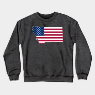 Montana- USA Flag Crewneck Sweatshirt